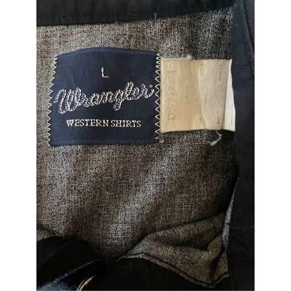 Wrangler Men's Western Bull Flame Vintage Long Sleeve Button-Down Shirt Large - Picture 4 of 11